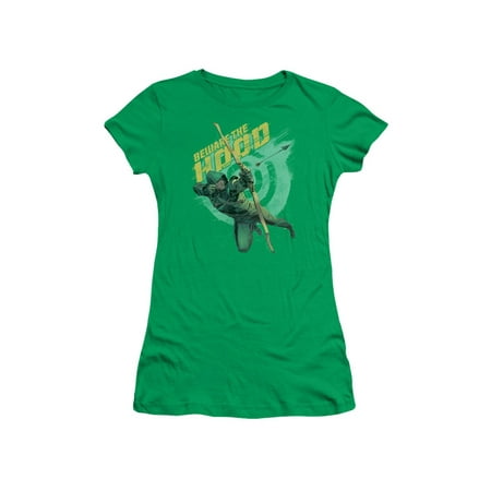 Arrow Green Arrow Comics Beware The Hood Hero & Target Juniors Sheer T-Shirt (Best Green Arrow Comics)