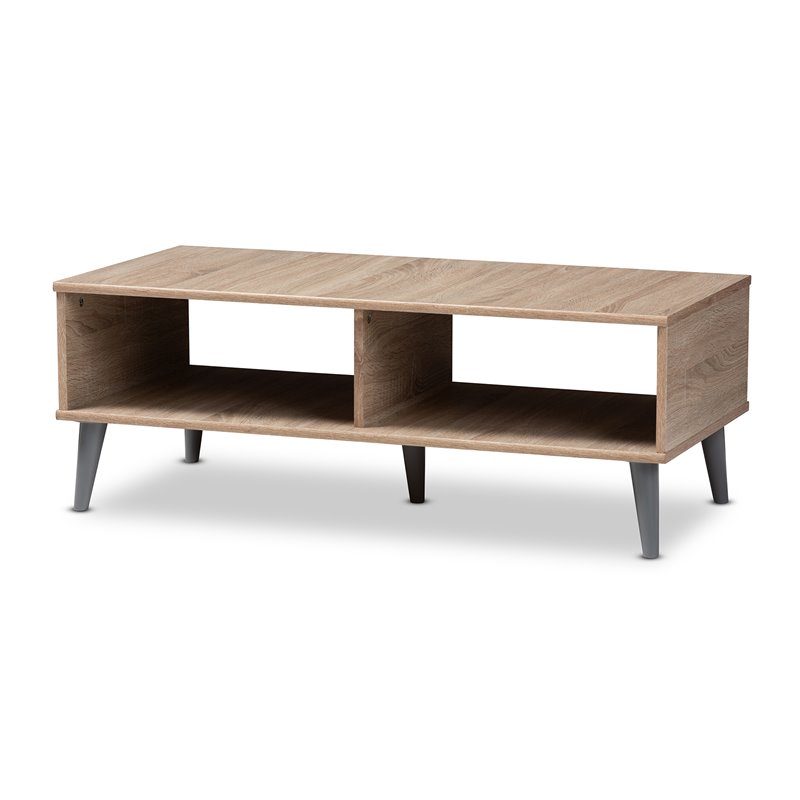 modern light wood coffee table