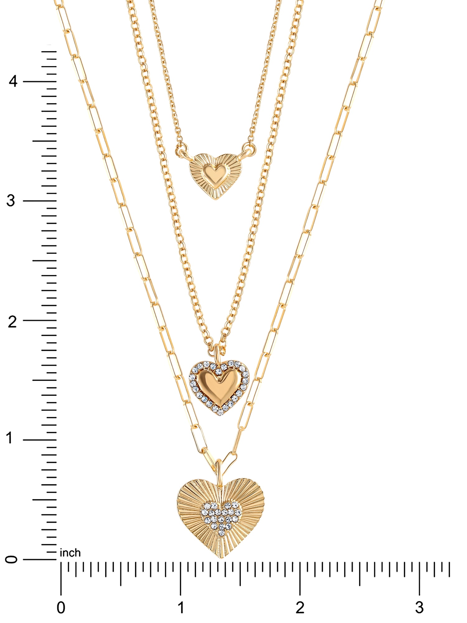 Jessica Simpson Fashion Gold Metal Layer Heart Necklace