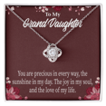 thumbnail image 1 of To My Granddaughter You are Precious Infinity Knot Necklace Message Card, 1 of 7