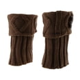 thumbnail image 3 of Calentadores de piernas de invierno, calcetines con botones de crochet, calcetines cortos para botas, puños y cubrepiernas. café, 3 of 5