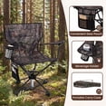thumbnail image 6 of ELLEGNT 1 PCS Goplus 360° Swivel Hunting Chair – Folding Outdoor Seat with Cup Holder, Storage Pockets, and Cozy Backrest, Camo color, 6 of 10