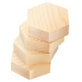 thumbnail image 4 of Hexagon Shaped Wood Slices for Decoration Beige Color Durable and Safe Craft Material 4 Pieces, 4 of 8