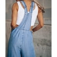 thumbnail image 4 of Women Loose Baggy Overalls Denim Jean Casual Adjustable Denim Bib Overalls Wide Leg Harem Pant Jumpsuits with Pockets, 4 of 6