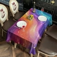 thumbnail image 2 of Rainbow Tie Dye Wave Pattern Rectangle Tablecloth 60"x102",Waterproof Polyester Rectangle Table Cloth, Wipeable Spillproof Polyester Tablecloth for Dining, Camping, Indoor and Outdoor, 2 of 6