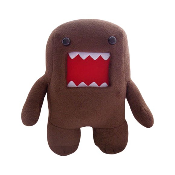 11.8" Domo Monster Plush, Funny Stuffed Figure Throw Pillows for Home Decor for Anime Fans (Brown)