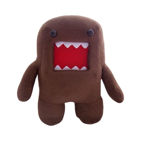 7.87" Domo Monster Plush, Funny Stuffed Figure Throw Pillows for Home Decor for Anime Fans (Brown)