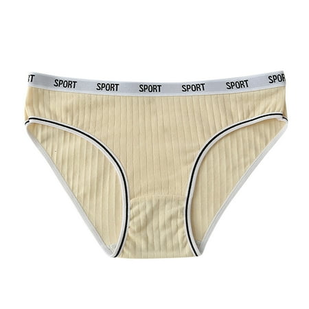 

Zuwimk Panties For Women Womenâs Underwear Cotton Breathable Brief Ladies Panties Beige L