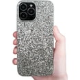 thumbnail image 5 of Compatible with iPhone Case,Crystal Diamond Glitter Bling Sparkly Soft Shockproof Cover for Women Girls Phone Case (Silver,iPhone 14 Pro), 5 of 11