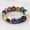 Colorful, variant on Rainbow Tile Bead Bracelet Stretchy Gold Miyuki Bracelet Bangles