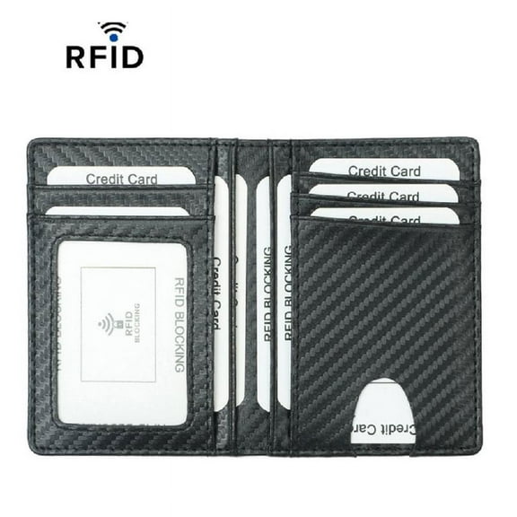 Apooke Men Slim PU Credit Card Driver License Holder Cards for Case Pocket Wall