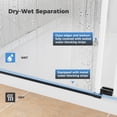 thumbnail image 5 of MORDEER 56-60"W x 75"H Frameless Shower Door in Black with 1/4" Clear Sgcc Certified Tempered Glass, Explosion-Proof Film, Stainless Steel Top Rail, 5 of 11