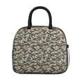thumbnail image 4 of Insulated Lunch Bag for Women, Floral Print Oxford Fabric Lunch Box, Leakproof Thermal Cooler Tote for Work, School & Picnic, Camo, Camouflage Print, 4 of 5