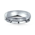 thumbnail image 2 of Bling Jewelry Mens Mens Simple Dome Band Ring 5MM Silver Tone Stainless, 2 of 5