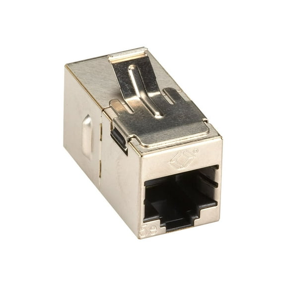 Black Box CAT5e Shielded Straight-Pin Keystone Coupler - Silver