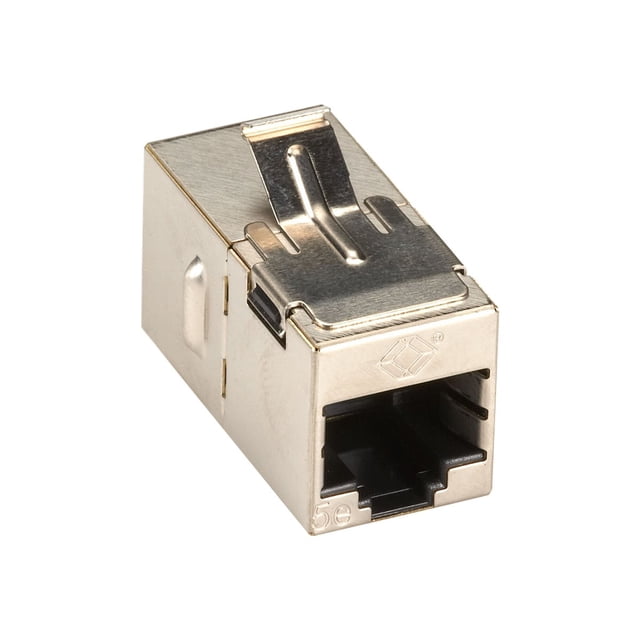 Black Box Keystone - Coupleur Réseau - RJ-45 (F) à RJ-45 (F) - Blindé - Chat 5e - Argent