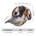 thumbnail image 3 of Yiaed Colorful Flower Dog Print Cap Adjustable Size for Running Workouts and Outdoor Activities All Seasons, 3 of 5