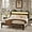 Brown, variant on King Size Bed Frame with LED Lights,Metal Platform Bed with 2-Tier Storage Headboard and Charging Station, Grey