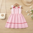 thumbnail image 2 of gdxvjhbj Robes Filles Fête Robe d'Été Fille Encolure Carrée Manches Courtes Taille Croisée Décontractée Ligne A Mini Robe Taille 9-10 (Rose, 9-10 Ans), 2 of 9