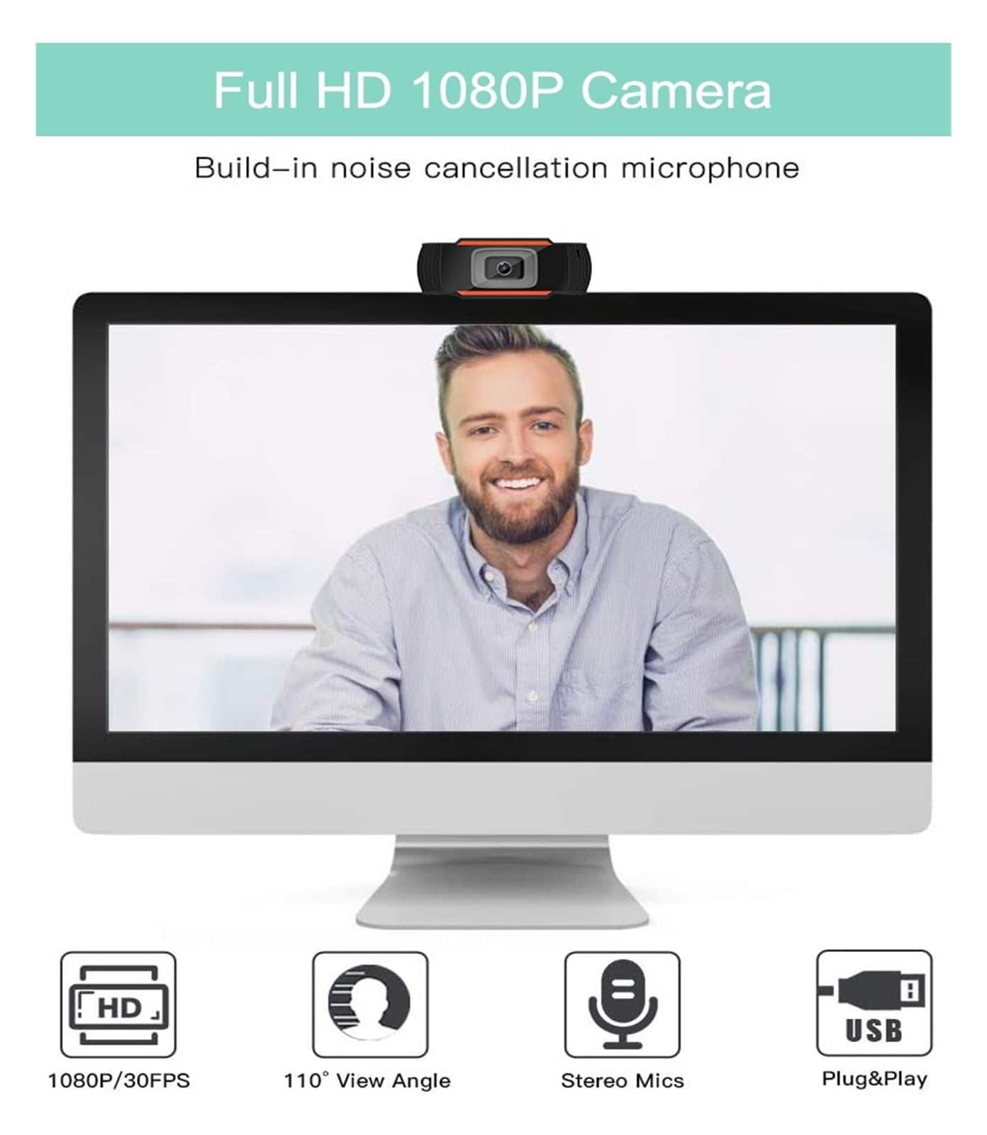 Webcam 1080P 720P Full HD Web Camera With Microphone USB Web Cam For PC Computer Laptop Live Streaming Mini Camera ,HD Video