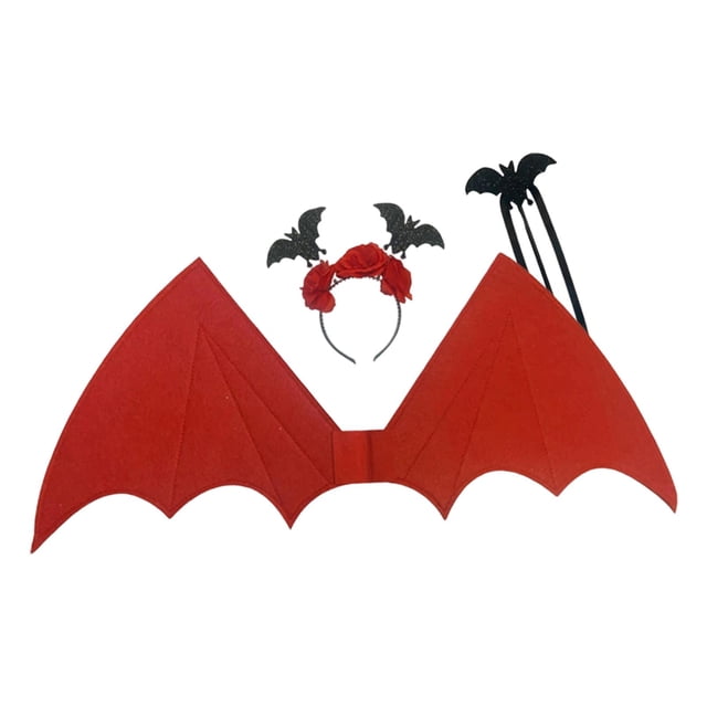 3 piezas de accesorios para disfraz de de Halloween, fáciles de usar, multiusos, de 60 x 30 cm Rojo