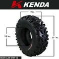 thumbnail image 2 of Kenda Bearclaw K299 - 27x9-12 Front Tires for All Terrain (ATV), UTV, and Side by Side (SxS) Vehicles - 6-Ply - Bear Claw 27x9x12 with Kenda Keychain (2-Pack), 2 of 9