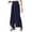 Navy, variant on Elegant Casual Pants With Slit Hem Loose Fit High Waist Lightweight Breathable Trousers For Everyday Wear Stylish Beautiful Women's Casual Pants