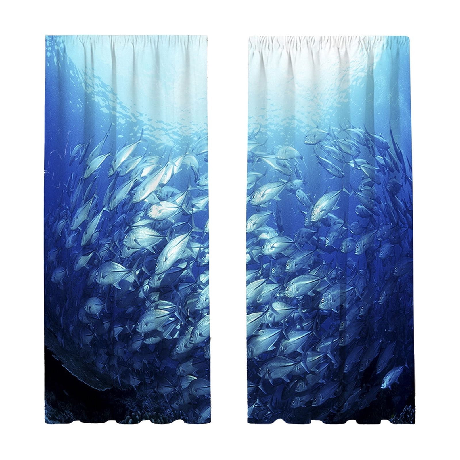 Fashion Printed Light Blocking Curtain with Pleated Design, Suction Cup Window Cover for Room Darkening and Privacy, Portable Window Shade for Home Office and Bedroom Decor