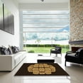 thumbnail image 6 of Ahgly Company Indoor Square Patterned Black Bean Brown Area Rugs, 4' Square, 6 of 6