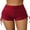 Wine Red, variant on Aunavey Women Swim Shorts High Waisted Swimsuit Shorts Scalloped Trim Swim Bottom Board Shorts