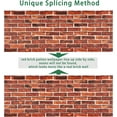 "Meiban 17.7""x118.1"" Waterproof Red Brick Wallpaper Self Adhesive