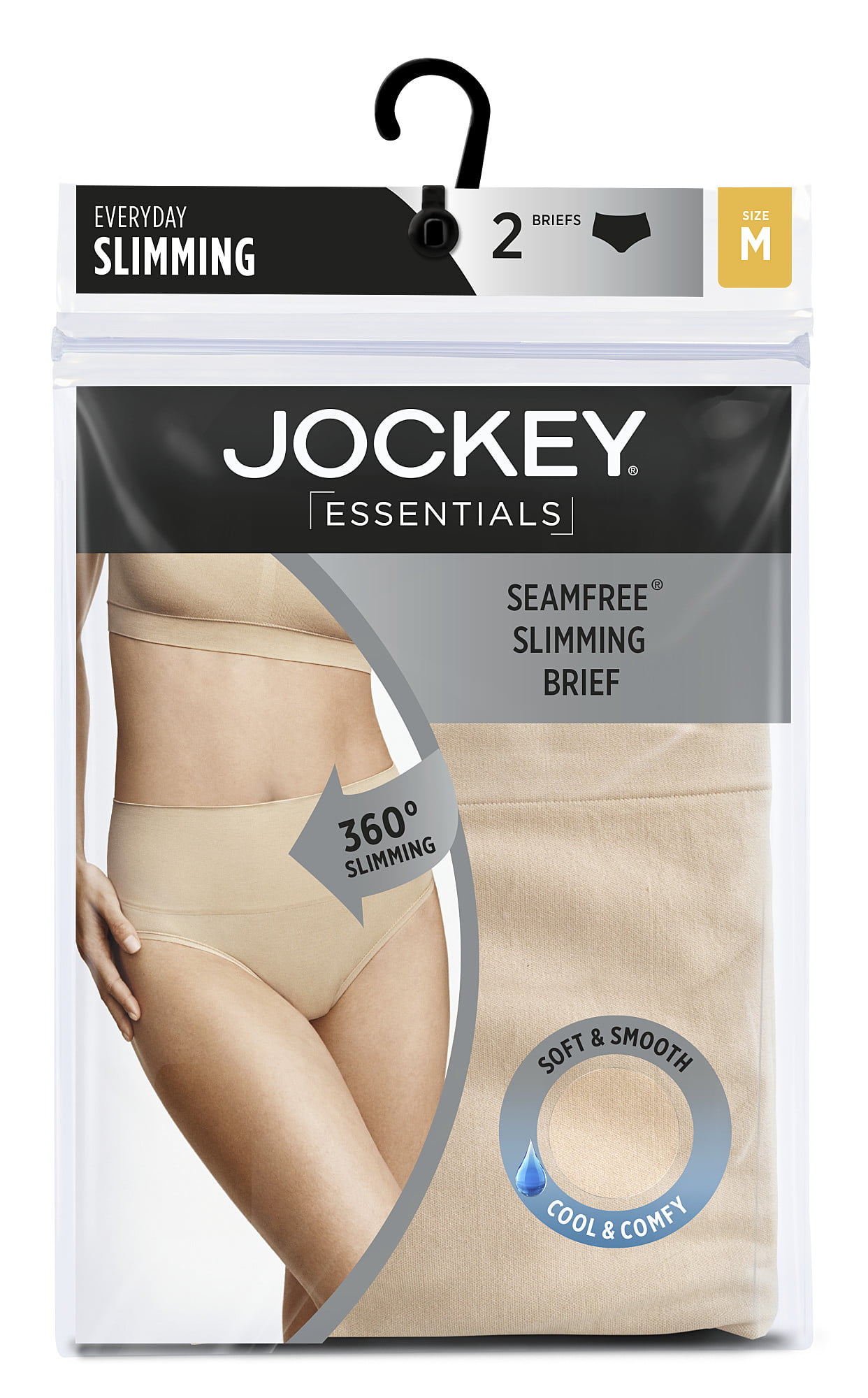 2-Pack Life by Jockey Women's Tummy Slimming Brief - Style 5623 (S