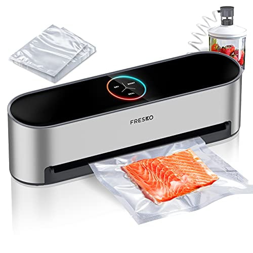 Vacuum Sealer Bags Automatic Vacuum Sealer Machine Fresko 5 In 1 Hands Free Food Sealer For Food Saver Smart Vacuum Sealer With One Touch Operation 20 Vacuum Seal Bags Included Dry Moist Food M