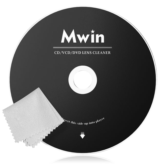 Mwin CD Cleaner Disc for CD Player,Safe and Effective Laser Lens Cleaning Disc,CD/VCD/DVD Player Lens Cleaner Set for Car and Home