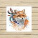 thumbnail image 1 of ABPHQTO Fox Red Blue Gems Feathers Splash Paint Fox Tribal Toallas, Beach Bath Pool Sprot Travel Hand Spa Toalla 33x33 cm, 1 of 1