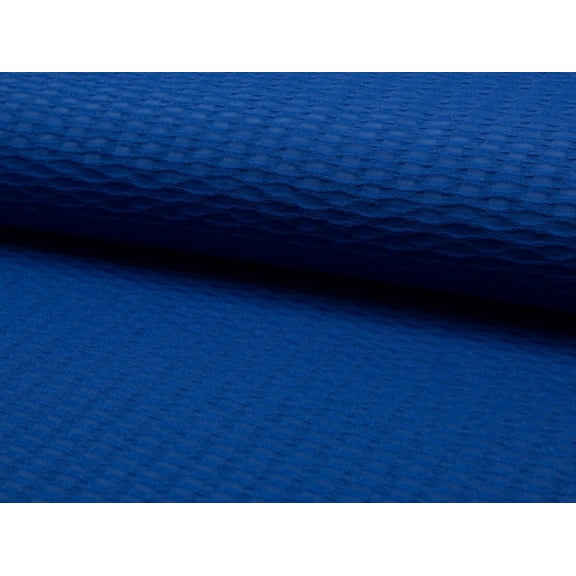 Minerva Textured Stretch Knit Fabric Royal Blue - per yard