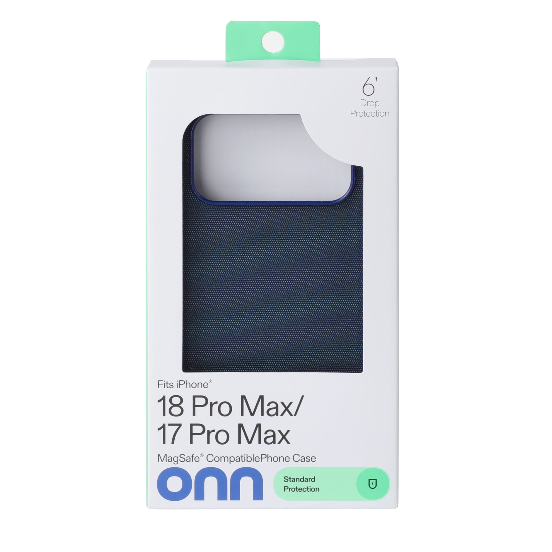 onn Woven Tech Case for Apple iPhone 18 Pro Max and iPhone 17 Pro Max, Navy