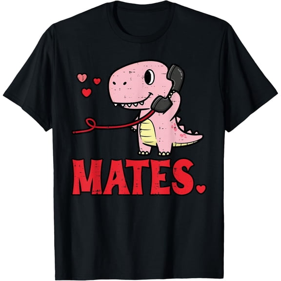 Valentines Day Matching Soulmates Mates Dino Men Women T-Shirt