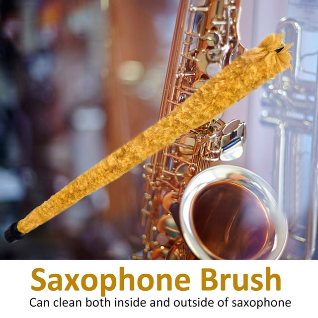 Outil de Soin pour Entretien de Saxophone, Brosse à Saxophone Orange, Brosse à Saxophone pour Instrument de Musique Maison