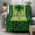 thumbnail image 2 of Happy St. Patrick's Day Blanket Soft Cozy Warm Throw Blanket for Couch, Plush Fuzzy Flannel Fleece Blankets for Sofa, Spring Lucky Grass Watercolor Bed Blankets Lightweight Gifts for Women, 30"x40", 2 of 9