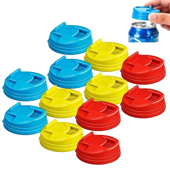Silicone Soda Can Cover Lids, Reusable Can Covers Stopper Protector for Beer Pop Beverage Juice, 12 Pack