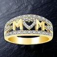thumbnail image 6 of Walbest Silver Ring MOM Letter Exquisite Rhinestone Mummy Band Ring for Mother, 6 of 7