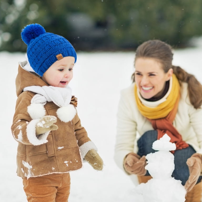 REDESS Baby Winter Pom Pom Beanie Hats 3-Pack photo 6