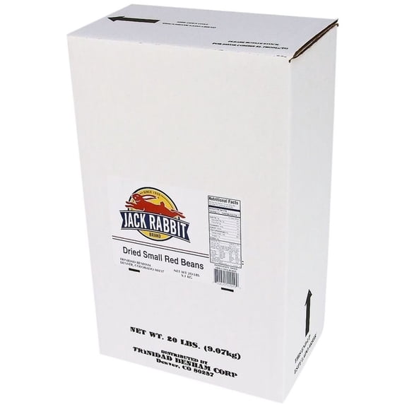 Jack Rabbit Small Red Beans - 20 lb. package, 1 package per case