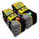 thumbnail image 3 of Calcetines Para Trabajo 100 % Algodon 12 Pares Negro lineas amarillas 26-30 cm del pie, 3 of 4