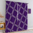 thumbnail image 4 of Geometric Stripes Check Window Curtains, Triangles Diagonal Squares Rod Pocket Blackout Window Drapes, Dust-Proof Easy to Clean Curtains for Living Room Bedroom Kitchen Dining Room-W42xL63in, 4 of 5