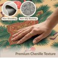 thumbnail image 6 of ODIKA 3'x5' Washable Area Rug Non-Slip, Flatweave, Easy Care Symmetrical Botanical Frond Border Jungle Motif Exotic Leaves Boho Refined for Hallway, Laundry Room, 6 of 7