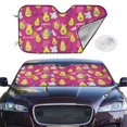 thumbnail image 4 of Goofa Pink Green Avocado Printed Car Windshield Sunshade,Foldable Reflective Sun Visor,UV Protection Heat Blocker Sunshade,Car Cooling Accessory-Medium, 4 of 7