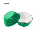 thumbnail image 3 of 100 Pieces Cupcake Paper Liners Mini Non-Stick Muffin Baking Molds DIY Pastry Chocolate Home Kitchen Bakeware  Green, 3 of 10