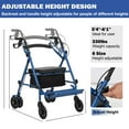 thumbnail image 3 of Yeshouse Lightweight Aluminum 2-in-1 Rollator Walker & Transport Chair, Dual Brake System, Removable Storage Bag, 3 of 7
